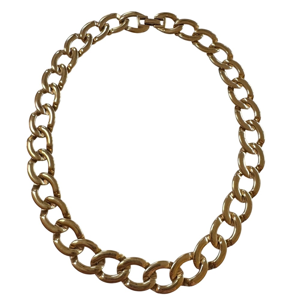 Vintage Monet Necklace Gold Tone Chunky Link Classic Quiet Luxury‎ Timeless 80s